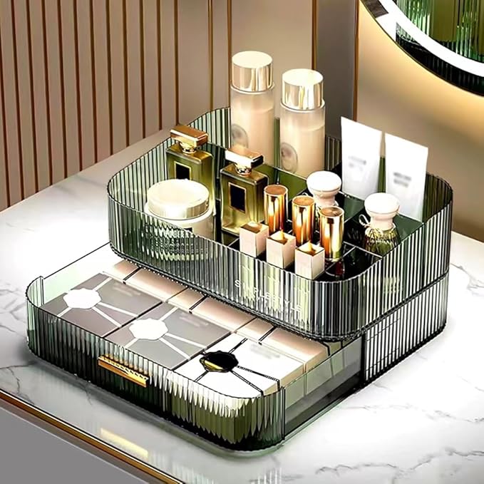 MIUOPUR Makeup Organizer with Stackable Drawers, Bathroom Vanity Organizers and - Image 3