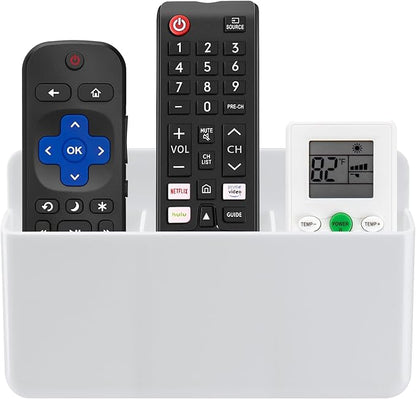 3 Slot Adjustable Remote Control Holder Wall Mount, TV Remote Box Hollow Bottom by BuyNow