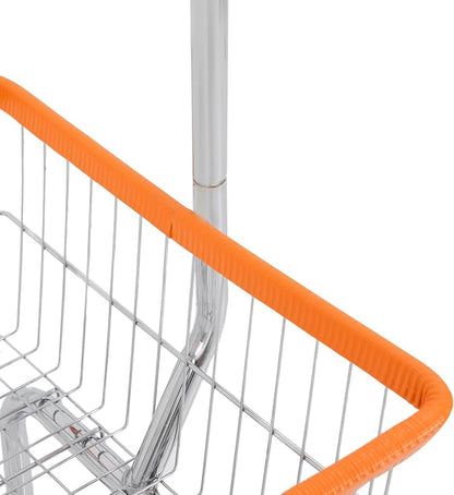 Laundry Cart, Steel Wire Laundry Cart, Laundry Basket - Image 8