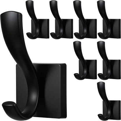 8 Pack Wall Hooks Heavy Duty Towel Robe Coat Hooks by Unknown