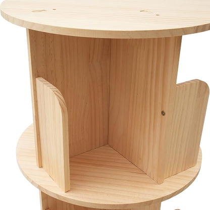 1 Tier Rotating 360 Display Floor Standing Bookcase Storage Rack - Image 6
