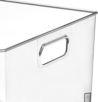 mDesign Large Modern Stackable Plastic Storage Organizer Bin Basket - Image 4