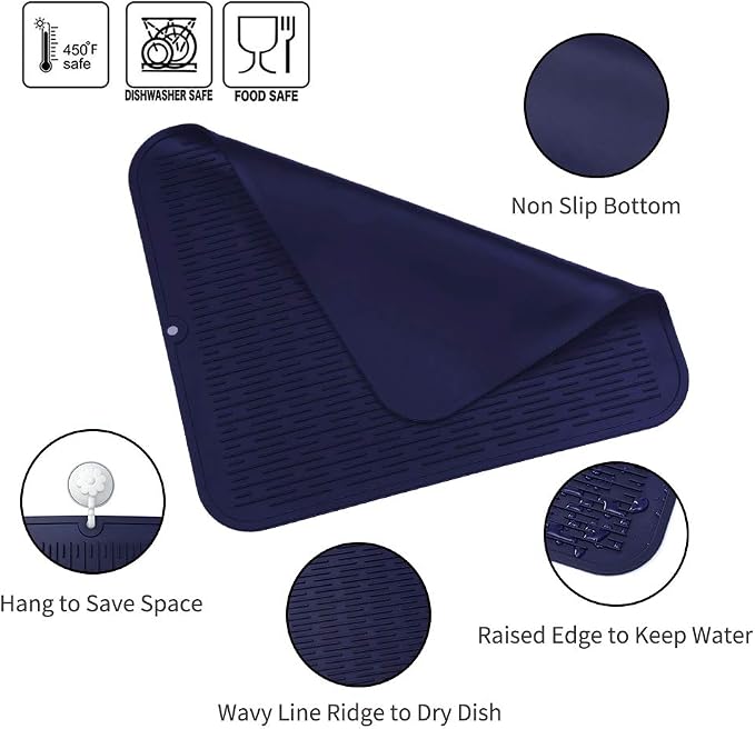 Silicone Dish Drying Mat for Multiple Usage, Easy clean, Eco-friendly, - Image 3