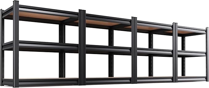 Set of 4 Garage Shelving Heavy Duty Storage Shelves, Metal Adjustable Shelving by AOAORGG