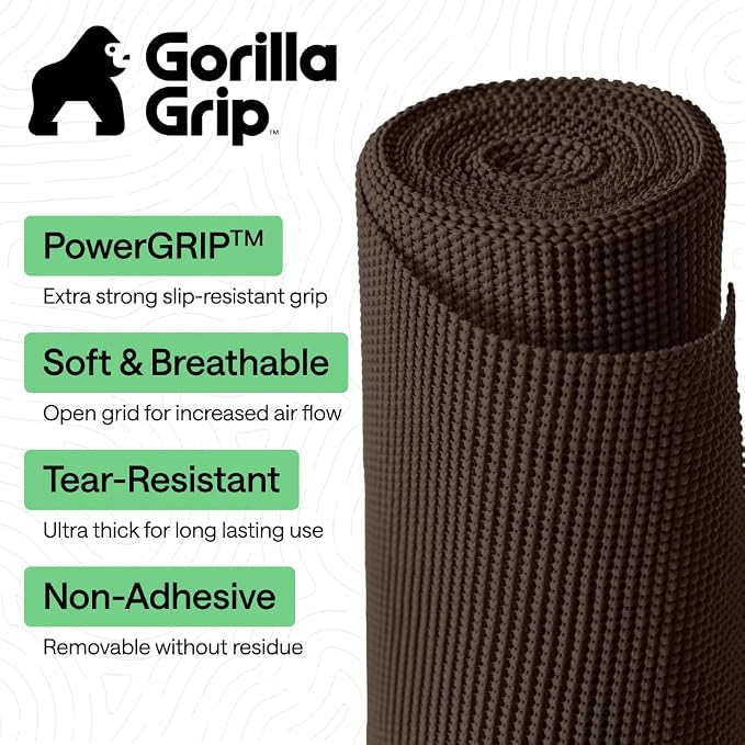 GORILLA GRIP powerGRIP Drawer Shelf and Cabinet Liner, Thick Strong Hold - Image 2