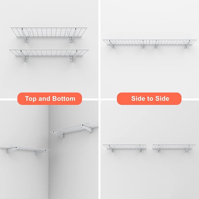 TORACK 2 Pack Garage Storage Wall Shelves - Image 8