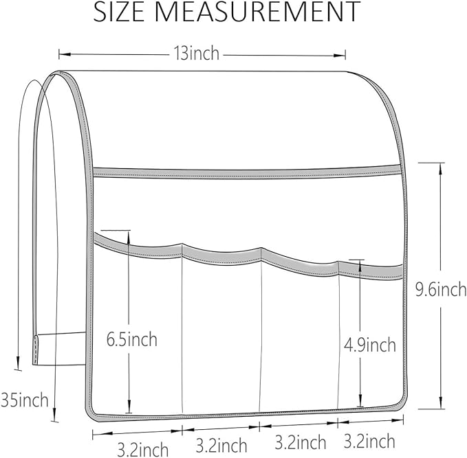 FLYILY Sofa Armrest Organizer Non-Slip Arm Chair Hanging Caddy Remote Control - Image 6