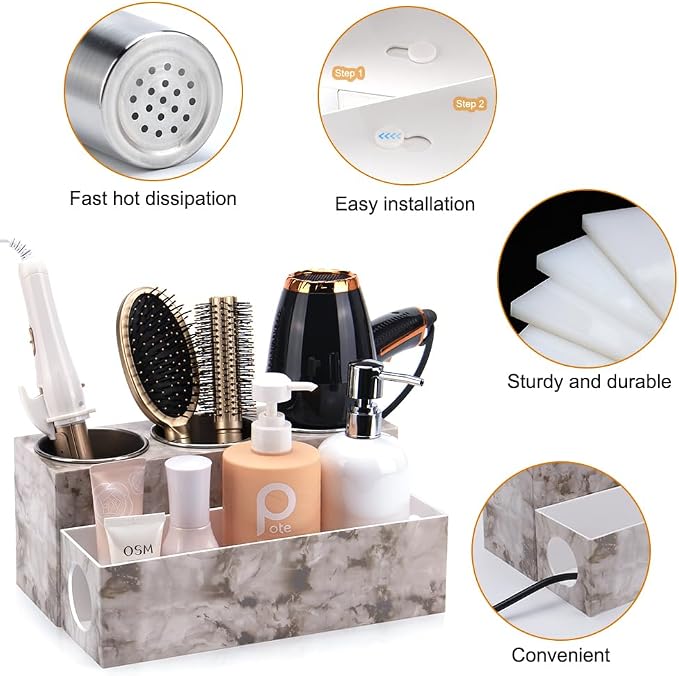 Marble Hair Tool Organizer - Image 6