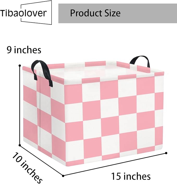 Rectangular Storage Basket for Home Kitchen Girls Cute Storage Bin Organizer - Image 7