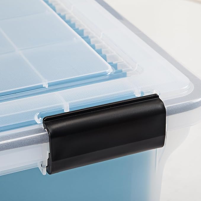 IRIS USA WeatherPro File Box Organizer, Letter/Legal, 32 Qt. 4-Pack, secure - Image 9