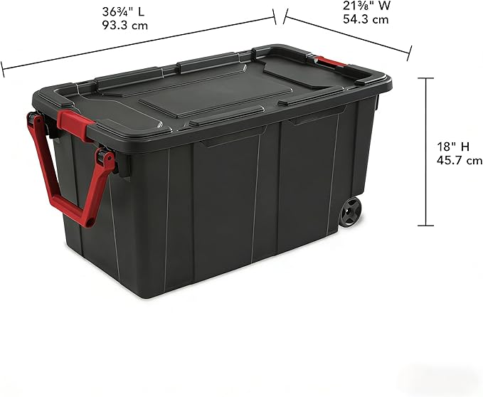 40-gallon wheeled plastic storage boxes - Image 2