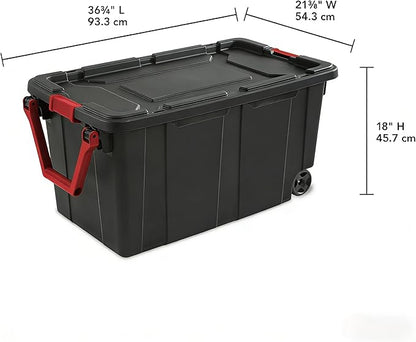 40-gallon wheeled plastic storage boxes - Image 2