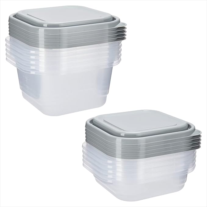 20-Piece BPA-Free Square Food Storage Container Set - Image 7