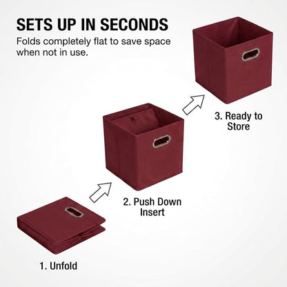 Household Essentials Fabric Storage Bins 6 Piece Set - Image 6