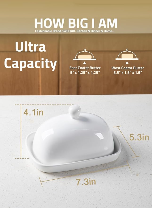 Sweejar Ceramic Butter Dish - Image 3
