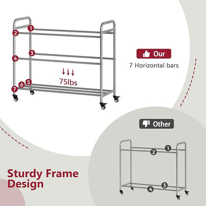 Tajsoon 3 Bag Laundry Sorter Cart, Laundry Hamper Sorter Basket - Image 4