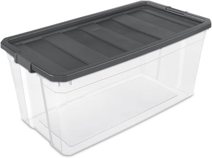 Sterilite 6-Pack Modular Stacker Box, Durable Clear Plastic Storage Bins - Image 2