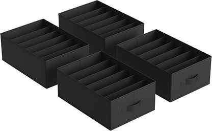SONGMICS Set of 4 Large Size Wardrobe Clothes Organizers, 6-Compartment by SONGMICSbySONGMICSHOME