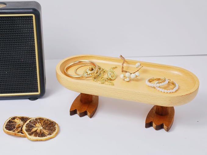Wood Key Tray for Entryway Table, Key Bowl, Jewelry Tray, Valet Tray - Image 6