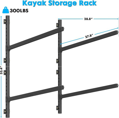 Kayak Storage Rack Heavy Duty, Adjustable Wall Mount Hanger - Image 3