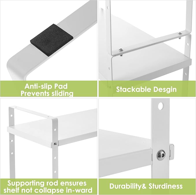 Across-Star Expandable Cabinet Shelf Organizer Rack, Stackable Kitchen Counter - Image 7