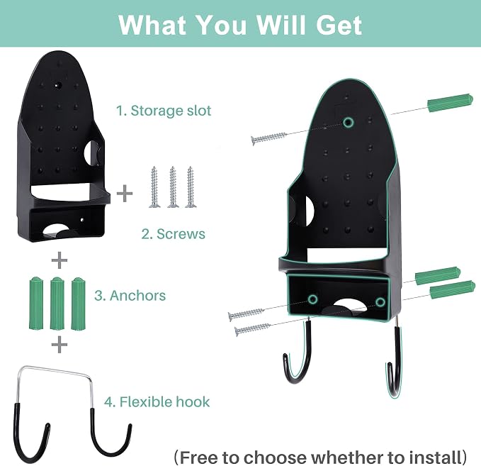 Ironing Board Hanger Wall Mount, Iron Hanger - Image 3