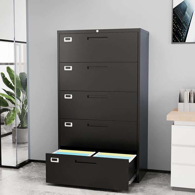 Lateral File Cabinet with 5 Drawers - Image 5