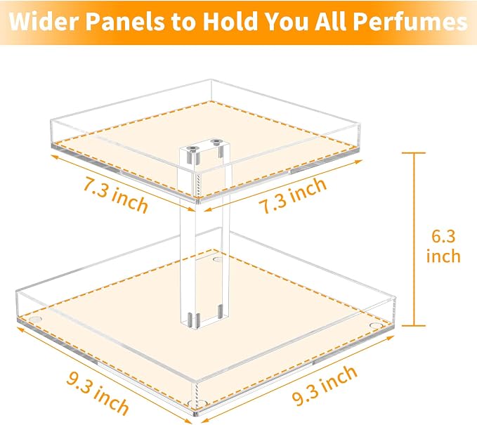 NIUBEE 2-Tier Acrylic Bathroom Cosmetic Storage Organizer - Image 3