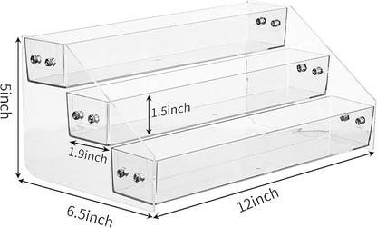 Acrylic Spice Rack, Tiered Spice Rack Shelf Seasoning Organizer - Image 3