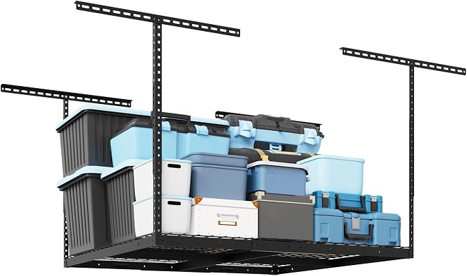 FLEXIMOUNTS 3x4FT Garage Storage Rack Overhead, Adjustable Ceiling Storage Racks by FLEXIMOUNTS