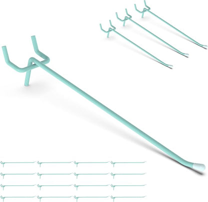 HUHOLE Pegboard Hooks 6 Inch 50PC, Fit 1/4" or 1/8" Pegboard, Ideal Peg Board by HUHOLE