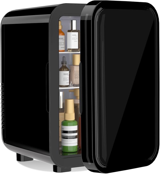 Mini Fridge, 6 Liter/8 Can 110V AC/DC Portable Thermoelectric Cooler by YASHE