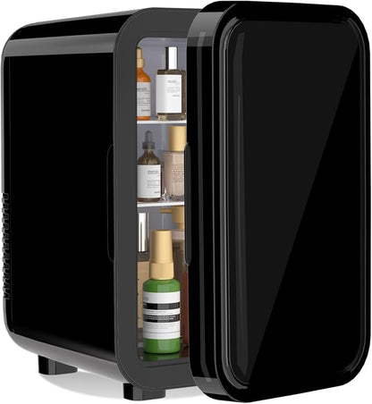 Mini Fridge, 6 Liter/8 Can 110V AC/DC Portable Thermoelectric Cooler by YASHE
