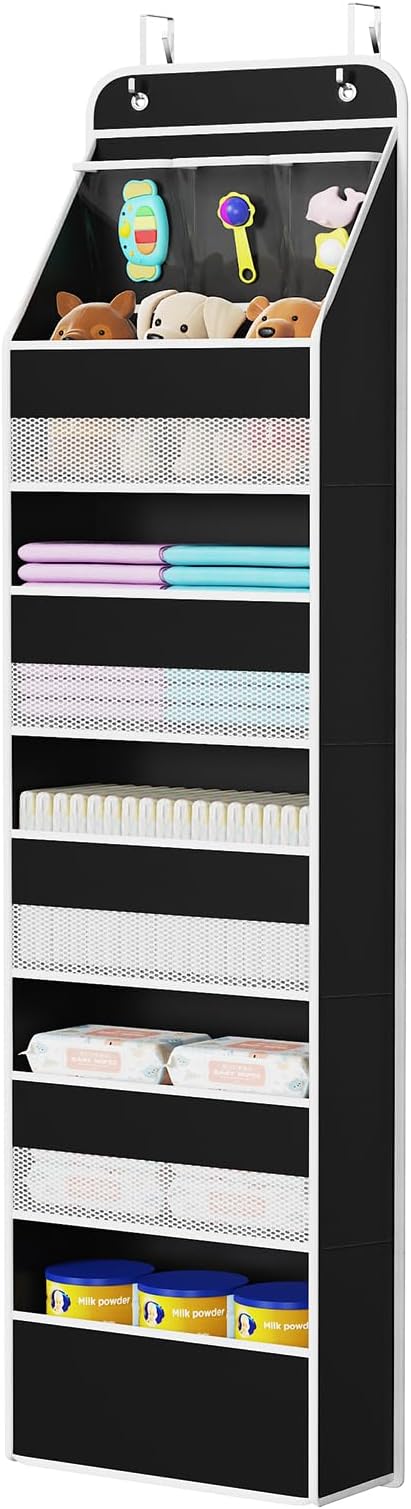 Univivi 6-Shelf Over Door Hanging Organizer Fabric Baby Door Storage by Univivi