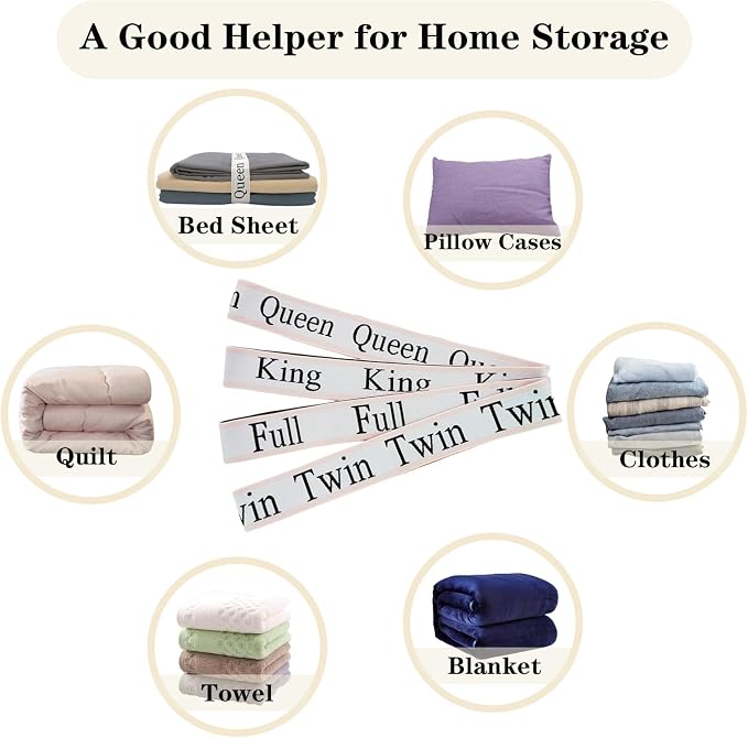24 Pieces Bed Sheet Organizer Bands, Closet Organization Sheet Straps, Linen - Image 6