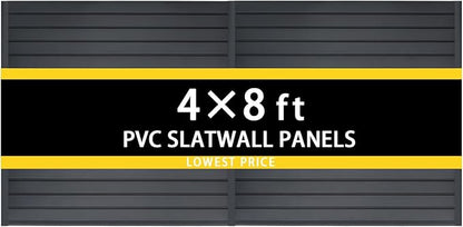 4'H x 4'W PVC Slatwall Panels Garage Wall Storage System by Unknown