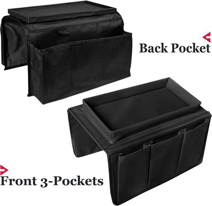 Non-Slip Armchair Caddy with Cup Holder Arm Rest Organizer TV Remote Control - Image 4