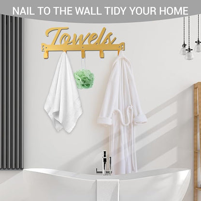 Azmoncy Over The Door Hooks, Towel Rack Towel Hooks - Image 5