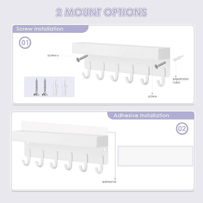 VIS'V Key Holder Wall Mount, Adhesive Key Rack - Image 2