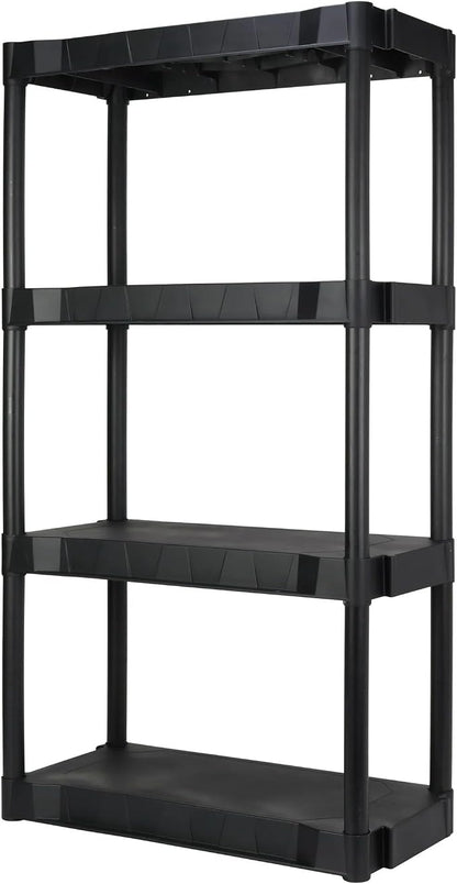 Plastic 4-Tier 56.2" H x 30"" W x 13.8" D Shelf, 280lb Total Capacity by Unknown
