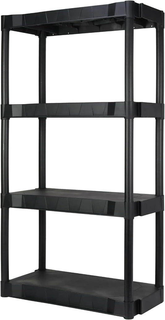 Plastic 4-Tier 56.2" H x 30"" W x 13.8" D Shelf, 280lb Total Capacity by Unknown