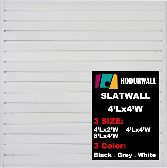 Slatwall Panels 4'x 4' Garage Slat Wall Storage Systems, Slat Wall Paneling by HODURWALL