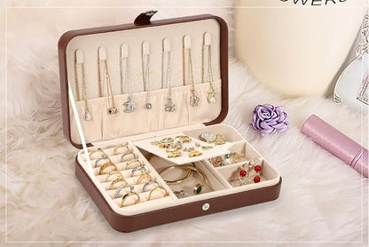 LANDICI Small Jewelry Box for Women Girls, PU Leather Travel Jewelry Case - Image 7