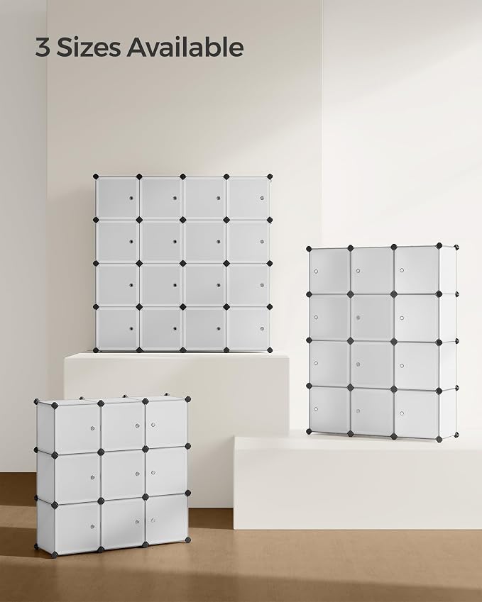 SONGMICS Cube Storage Organizer, Closet Storage Shelves, DIY Plastic Closet - Image 6