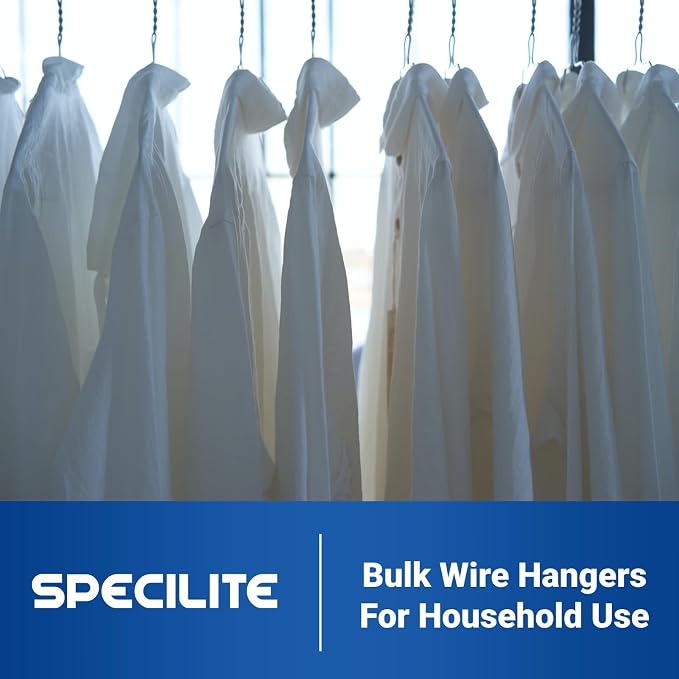 SPECILITE Wire Metal Clothes Hangers Bulk 100 Pack - Image 6