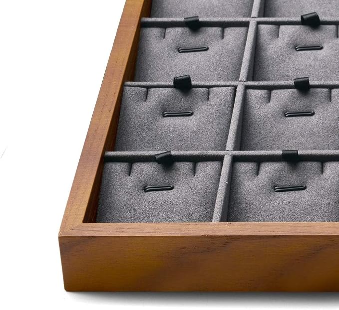 Oirlv Wood 24 Grids Jewelry Tray - Image 7