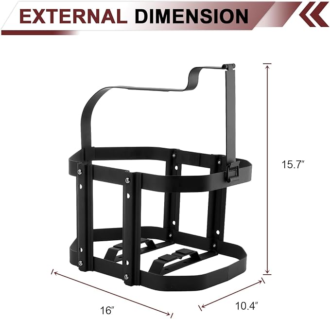 5 Gallon Gas Can Holder, Metal Steel Fuel Container Mount Bracket Compatible - Image 6