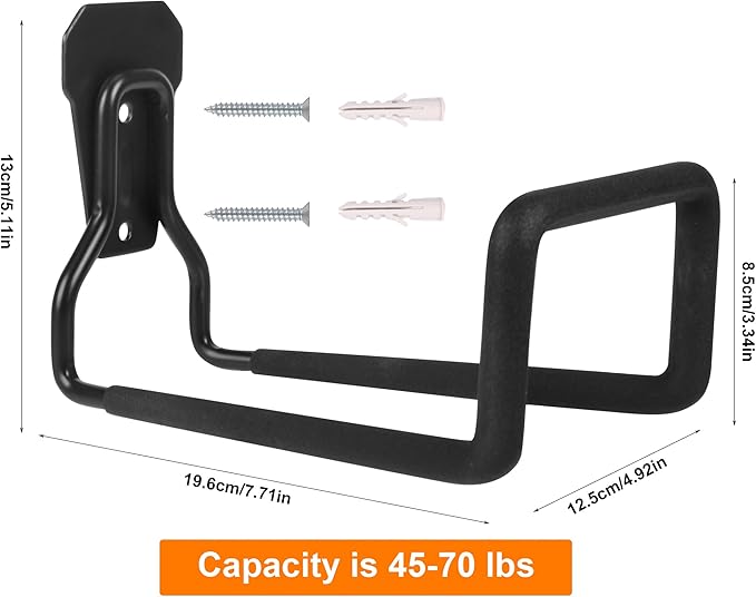 2pcs Heavy Duty Hose Hanger Garden Hose Storage Black Water Hose Holders - Image 7