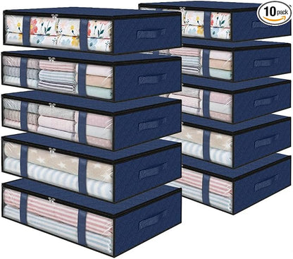 StorageRight Under Bed Storage Bags 10 Pack, 40L Large Clothes & Comforter by StorageRight
