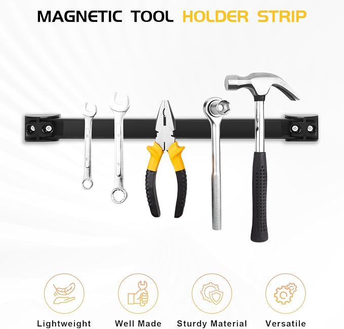DGSL Magnetic Tool Holder Strip 5 Pack, 16 In Heavy Duty Tool Organizer - Image 4